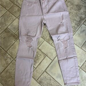 Distressed Light Pink Jeans